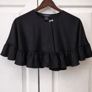 Authentic Burberry Black Ruffled Wrap